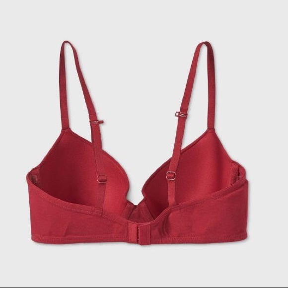 Everyday Cotton Demi Lightly Lined Berry/Wine Red T-Shirt Bra - Auden Lingerie - Picture 2 of 3